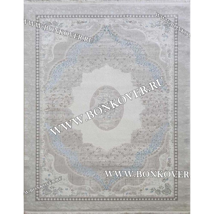 Ковер Турция Для Гостиной Дизайн 70 Серый с Голубым